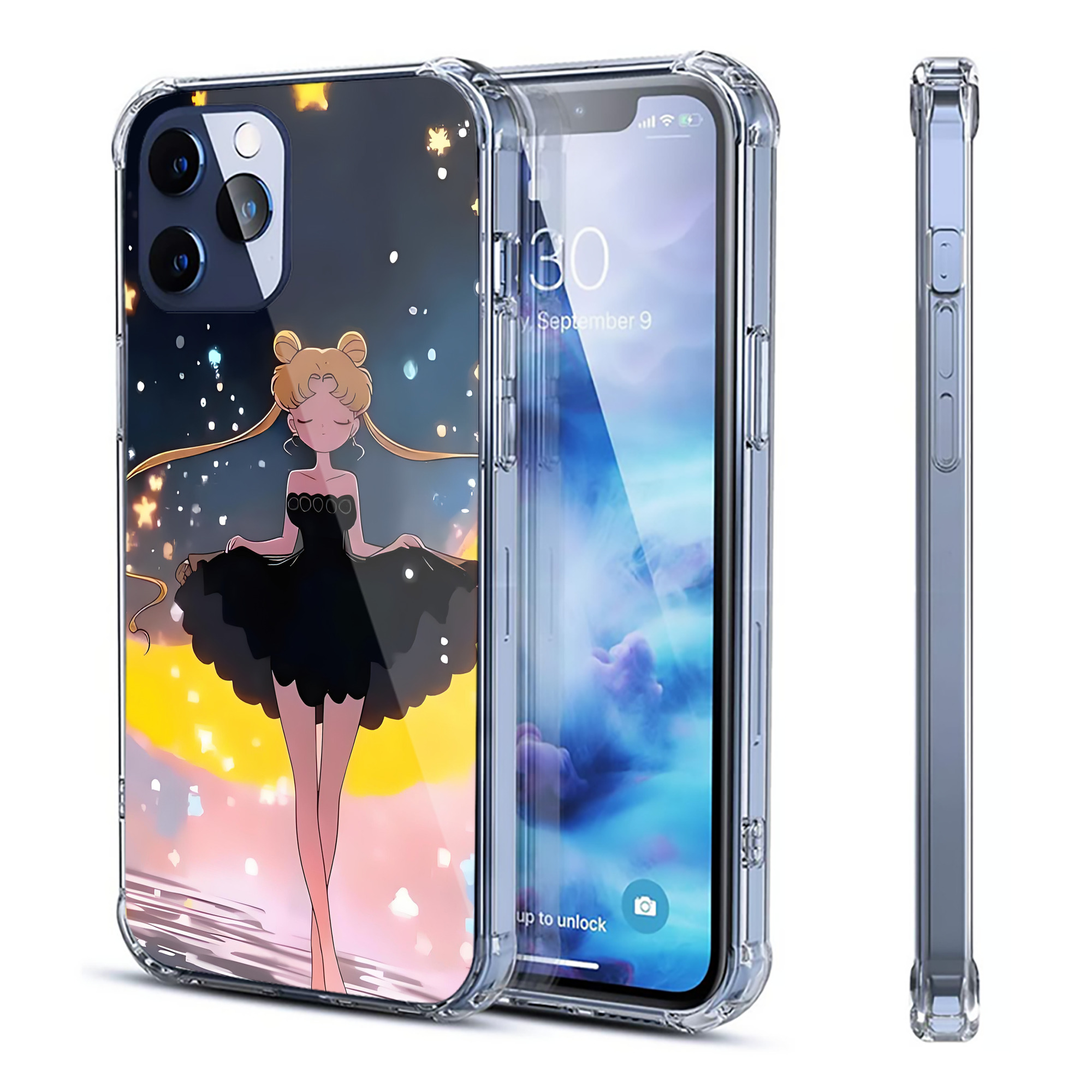 （画像用） 美少女戦士セーラームーン Sailor Moon 【iPhone 12シリーズ対応】透明スマホケース（クリアソフトケース）